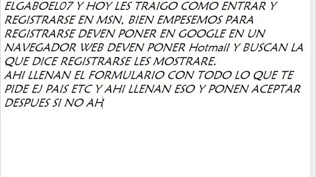 Como registrarse y entrar a Windows Live Messenger (MSN) смотреть онлайн