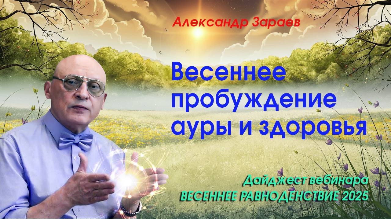 ВЕСЕННЕЕ ПРОБУЖДЕНИЕ АУРЫ И ЗДОРОВЬЯ - ДАЙДЖЕСТ ВЕБИНАРА ВЕСЕННЕЕ РАВНОДЕНСТВИЕ 2025 • А. ЗАРАЕВ смотреть онлайн