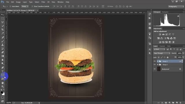 Create Burger Promotion Flyer Photoshop CC Tutorial смотреть онлайн