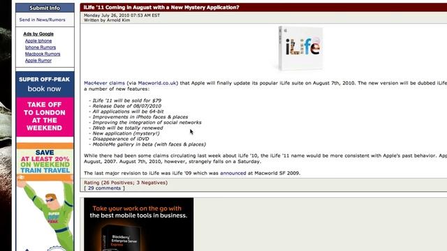 iLife '11 next month (Read Info) смотреть онлайн