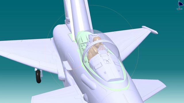 Eurofighter Typhoon Jet for 3D printing designed for LW-PLA #jet #aviation #diy #printed #cad смотреть онлайн