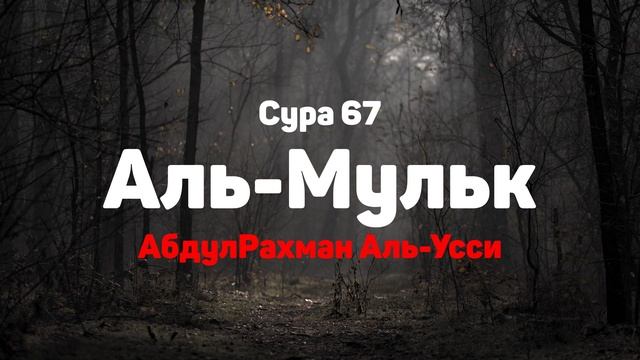 Сура 67 Аль-Мульк - АбдулРахман Аль-Усси