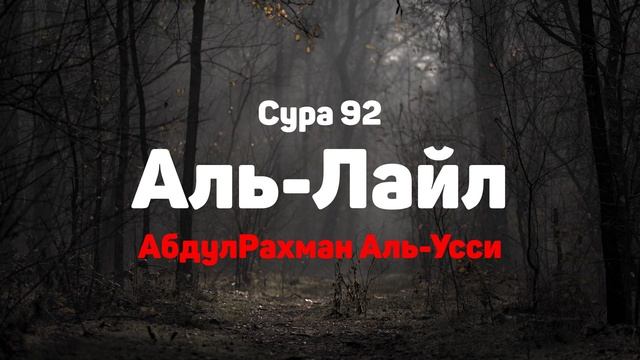 Сура 92 Аль-Лайл - АбдулРахман Аль-Усси