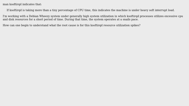 Unix & Linux: How to debug causes of excessive ksoftirqd resource usage? смотреть онлайн