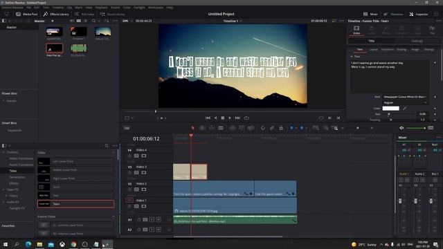 Edit a MUSIC Video Lyrics on Davinci Resolve 17 | Tagalog Tutorial смотреть онлайн
