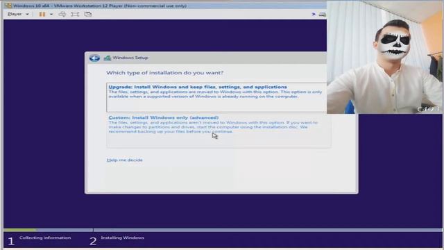 Install Windows 10 as Virtual Machine using VMWare Workstation 12 Player смотреть онлайн