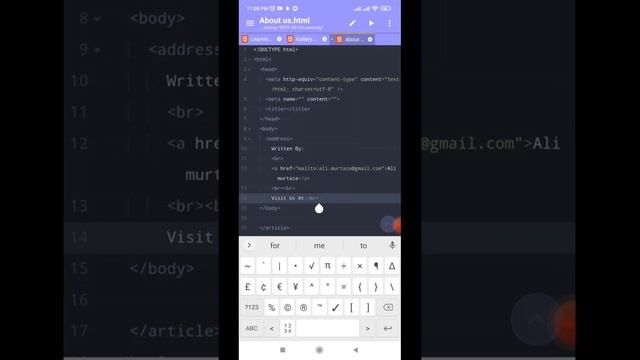 HTML ADDRESS TAG | CLASS 07 |HTML tutorial Step-by-step in Android phone |Ali murtaza смотреть онлайн