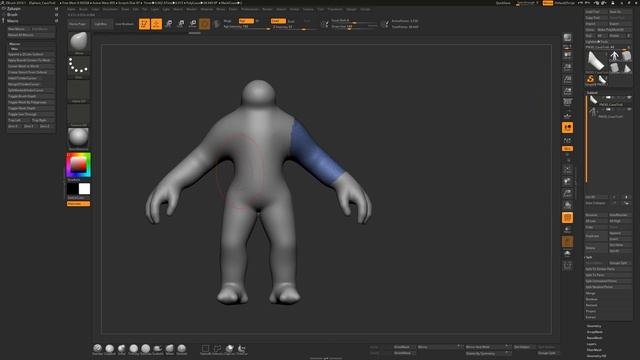 ZBrush - split and merge geometry under cursor смотреть онлайн