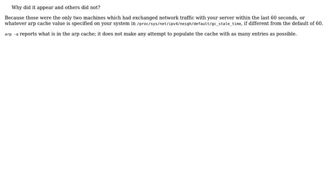 Unix & Linux: Why does arp -a only show some machines on my network? (2 Solutions!!) смотреть онлайн
