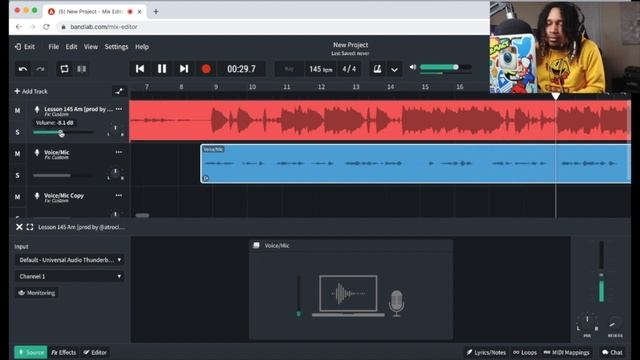 Recording Vocals in BandLab on Computer for the FIRST TIME // BandLab on MAC смотреть онлайн