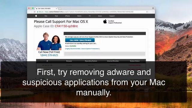Callcertifiedtech.info 1 (844) 378-0587 scam removal from Mac OS X. смотреть онлайн