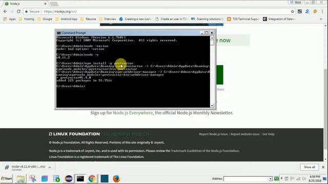 Protractor tutorial for AnjularJS (Part-1 ) | Install and Configure Nodejs and Protractor смотреть онлайн