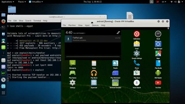 How to exploit android device with FatRat on kali linux 2 Tutorial смотреть онлайн