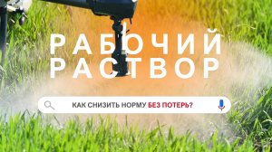 Как снизить норму рабочего раствора? Секреты адъювантов, форсунок и воды | Сергий Ризанов | Агроном