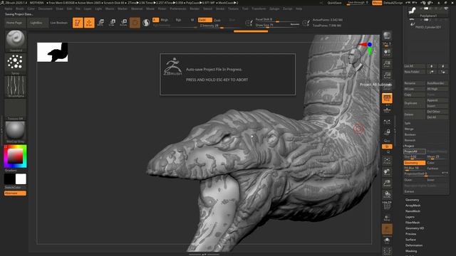 Zbrush to Photoshop, Sea Dragon concept Timelapse. смотреть онлайн