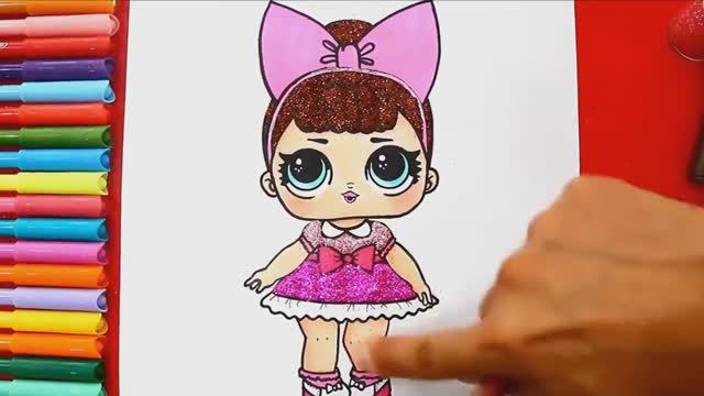 Как нарисовать девочку куклу Лол с блесками (ЛОЛ Сюрприз!) смотреть онлайн