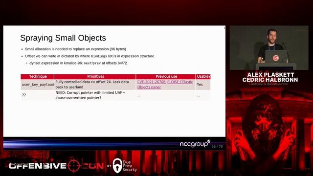 Alex Plaskett & Cedric Halbronn Exploit Engineering Attacking the Linux Kernel смотреть онлайн