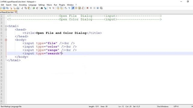 31 HTML Open file and color dialog смотреть онлайн