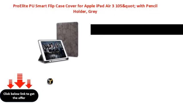 ProElite PU Smart Flip Case Cover for Apple iPad Air 3 105" with Pencil Holder, Grey смотреть онлайн