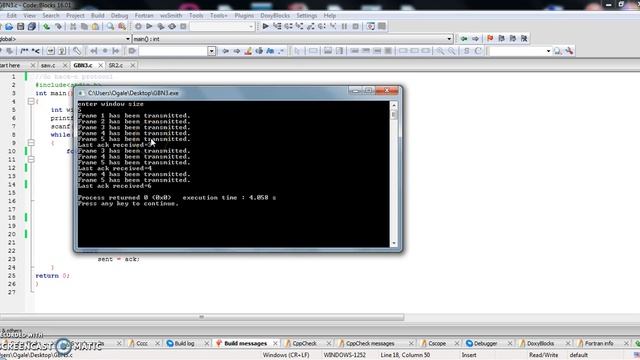 Simulation of sliding window protocols in C смотреть онлайн