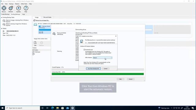 Restoring a system image with Macrium Reflect 8 смотреть онлайн