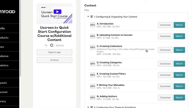 The Uscreen.tv Quick Start Course - Set Up Your Platform as Simple and Complete as Possible смотреть онлайн