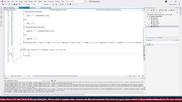 How to Code/Program Window Registration Form in C# with Telerik UI Message Dialogbox in Urdu/Hindi? смотреть онлайн
