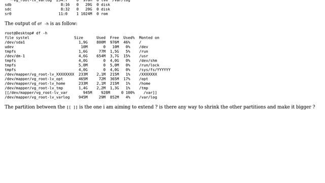 Unix & Linux: Cannot extend the size of a partition: смотреть онлайн