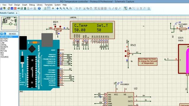 PID temperature controller on Proteus and Arduino| Proteus design |PID Controller with heater смотреть онлайн