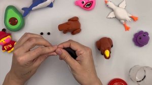 Капибара- лепим из воздушного пластилина