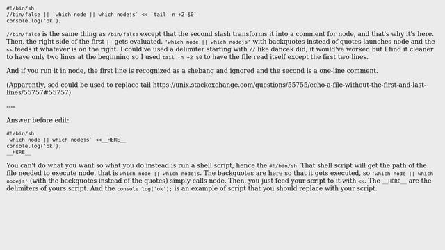 Unix & Linux: Universal Node.js shebang? (6 Solutions!!) смотреть онлайн