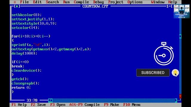 DIGITAL TIMER MAKE USING C LANGUAGE | HOW MAKE COUNTDOWN IN C++ PROGRAMMING | C PROGRAMMING смотреть онлайн