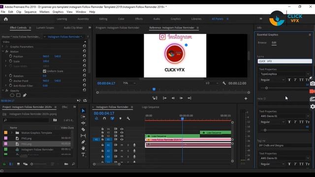 Instagram Follow Free Template For Adobe Premiere Pro || Motion Graphics Template смотреть онлайн