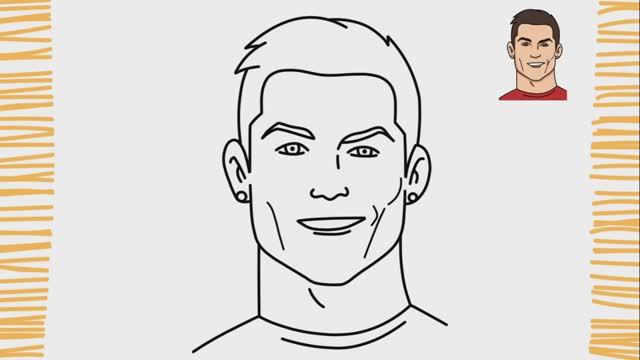 Как нарисовать портрет Криштиану Роналду смотреть онлайн