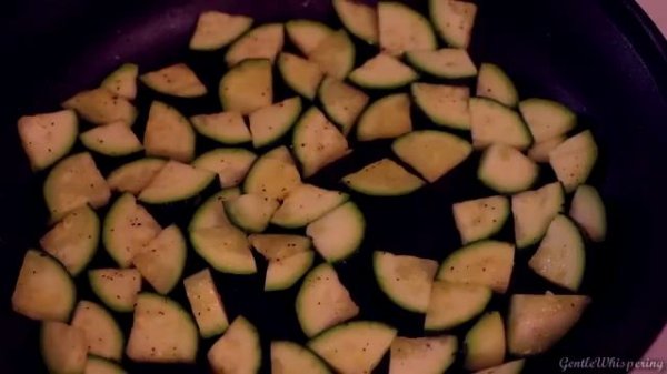 ASMR Cooking Session Vegetarian Chopping Sizzling Soft Spoken