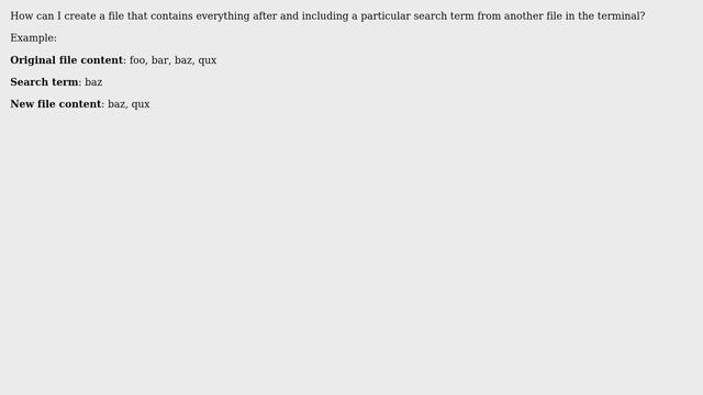 Unix & Linux: Creating one file from another based on search terms (2 Solutions!!) смотреть онлайн