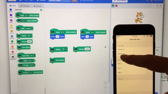micro:bit simulator iOS app for Scratch 3.0 смотреть онлайн
