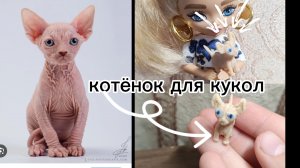 КАК СДЕЛАТЬ КОТА🐈ДЛЯ КУКОЛ из полимерной глины.