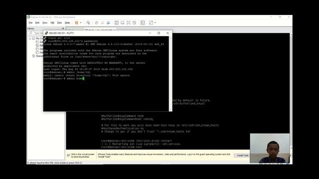 #2 Ini adalah video tutorial instalasi dan konfigurasi SSH di Debian 9 menggunakan aplikasi VMware смотреть онлайн