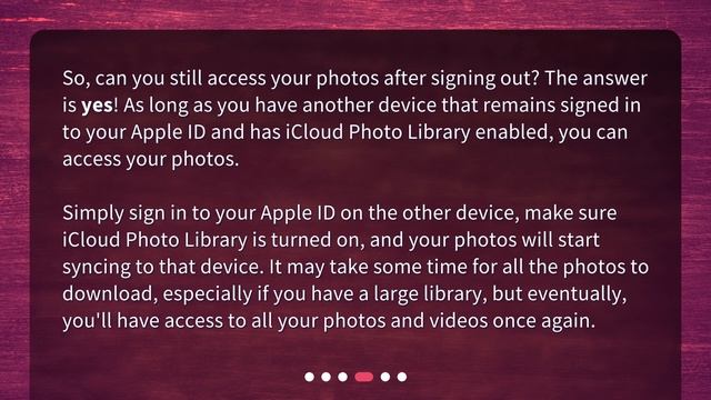 Can I access my photos after signing out of my Apple ID on a different device? смотреть онлайн