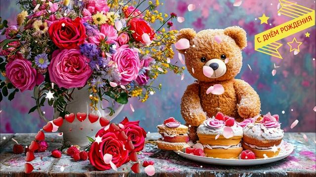 С Днём Рождения! Поздравление! Открытка Видео Нежная смотреть онлайн