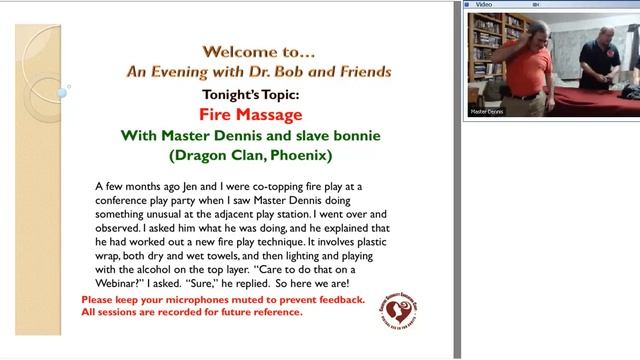 Evening with Dr Bob Rubel and Friends, Jan 26, 2016: "Fire Massage" смотреть онлайн