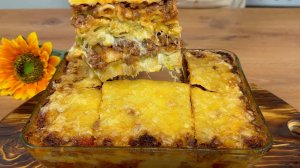 Вкусная и сытная лазанья с фаршем в духовке. Как же это ВКУСНО то! ЛАЗАНЬЯ с фаршем в духовке.