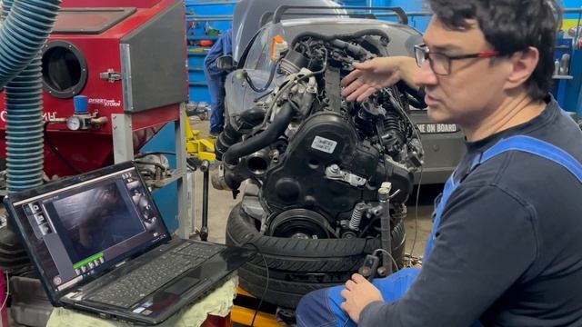 Диагностика эндоскопом контрактного, дизельного мотора VOLVO DRIVE-e. смотреть онлайн
