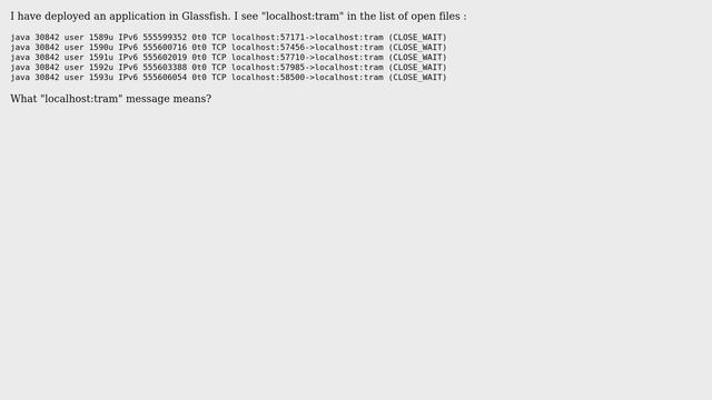 What does "localhost:tram" message means? смотреть онлайн