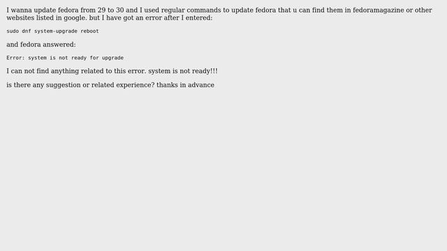 Upgrade fedora from 29 to 30 смотреть онлайн