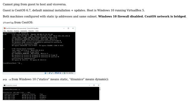 Cannot ping from guest to host and viceversa with VirtualBox, CentOS 6.7, Windows 10 смотреть онлайн