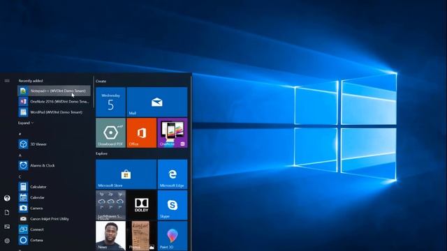 Windows Virtual Desktop - RemoteApps - StartMenu integration demo смотреть онлайн