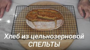 Хлеб из цельнозерновой спельтовой муки. На закваске.