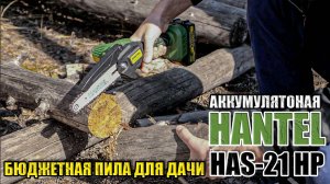 ЦЕПНАЯ АККУМУЛЯТОРНАЯ ПИЛА ДЛЯ ДОМА! ОБЗОР НА ЦЕПНУЮ МИНИ ПИЛУ HANTEL HAS-21 HP. МИНИ ПИЛА ДЛЯ САДА